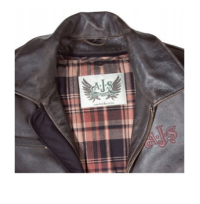 AJS HERREN LEDERJACKE Kurtka Motocyklowa