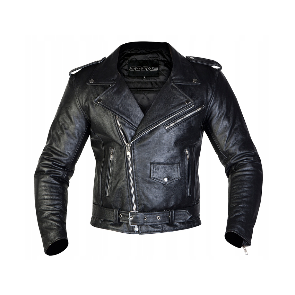 OZONE RAMONES Kurtka Motocyklowa Skórzana