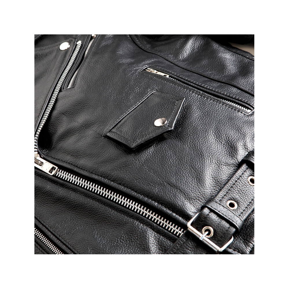 OZONE RAMONES Kurtka Motocyklowa Skórzana