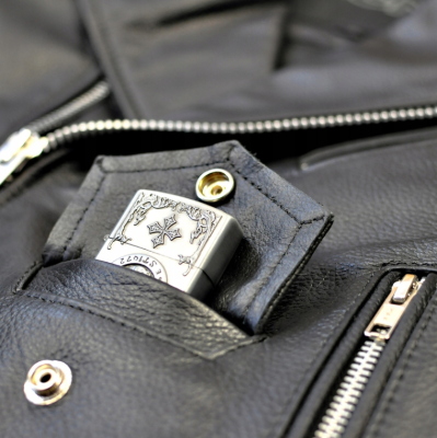 OZONE RAMONES Kurtka Motocyklowa Skórzana