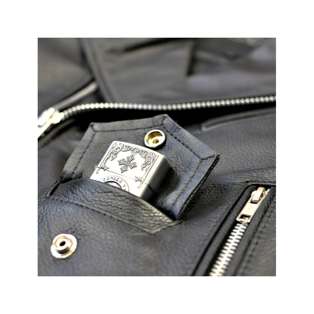 OZONE RAMONES Kurtka Motocyklowa Skórzana