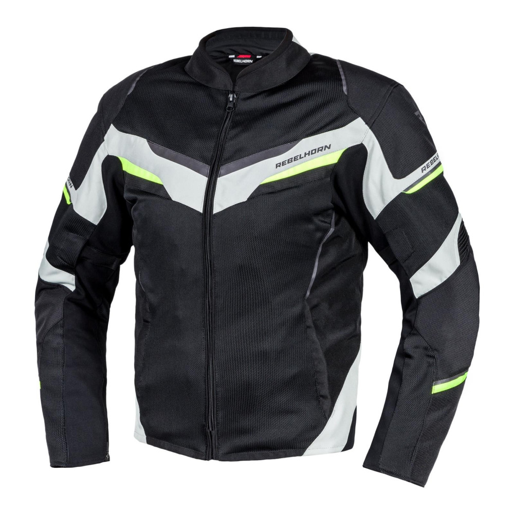 KURTKA REBELHORN FLUX CZARNO SZARA FLUO OUTLET