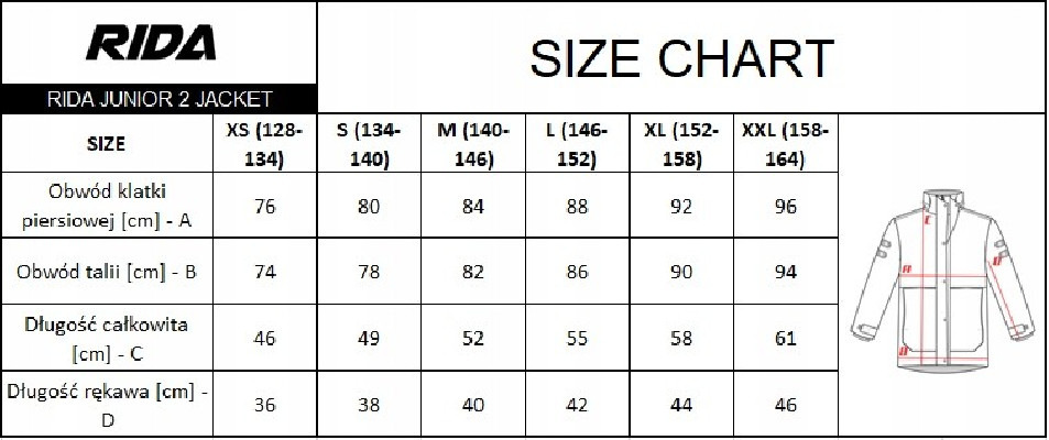 RIDA JUNIOR Kurtka Motocyklowa Dziecięca