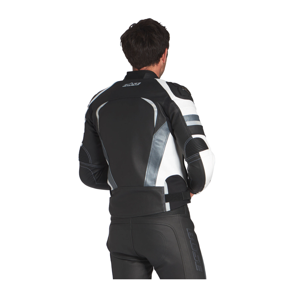 KURTKA MOTOYKLOWA BUSE LE MANS BIAŁO CZARNO SZARA