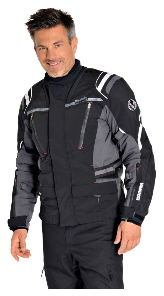 KURTKA MOTOCYKLOWA VANUCCI PATRICK CZARNO SZARA 50