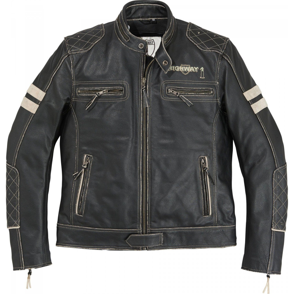 Highway 1 Autentic Kurtka Skórzana Motocyklowa