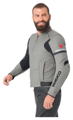 KURTKA MOTOCYKLOWA VANUCCI VSJ-2 SZARO-CZARNA L