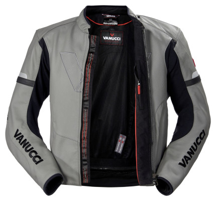 KURTKA MOTOCYKLOWA VANUCCI VSJ-2 SZARO-CZARNA L