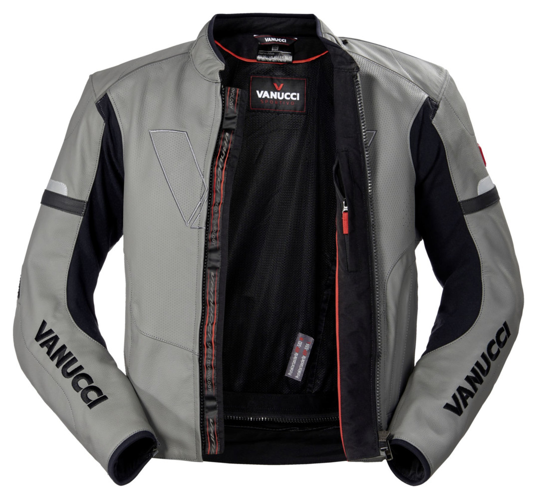 KURTKA MOTOCYKLOWA VANUCCI VSJ-2 SZARO-CZARNA L