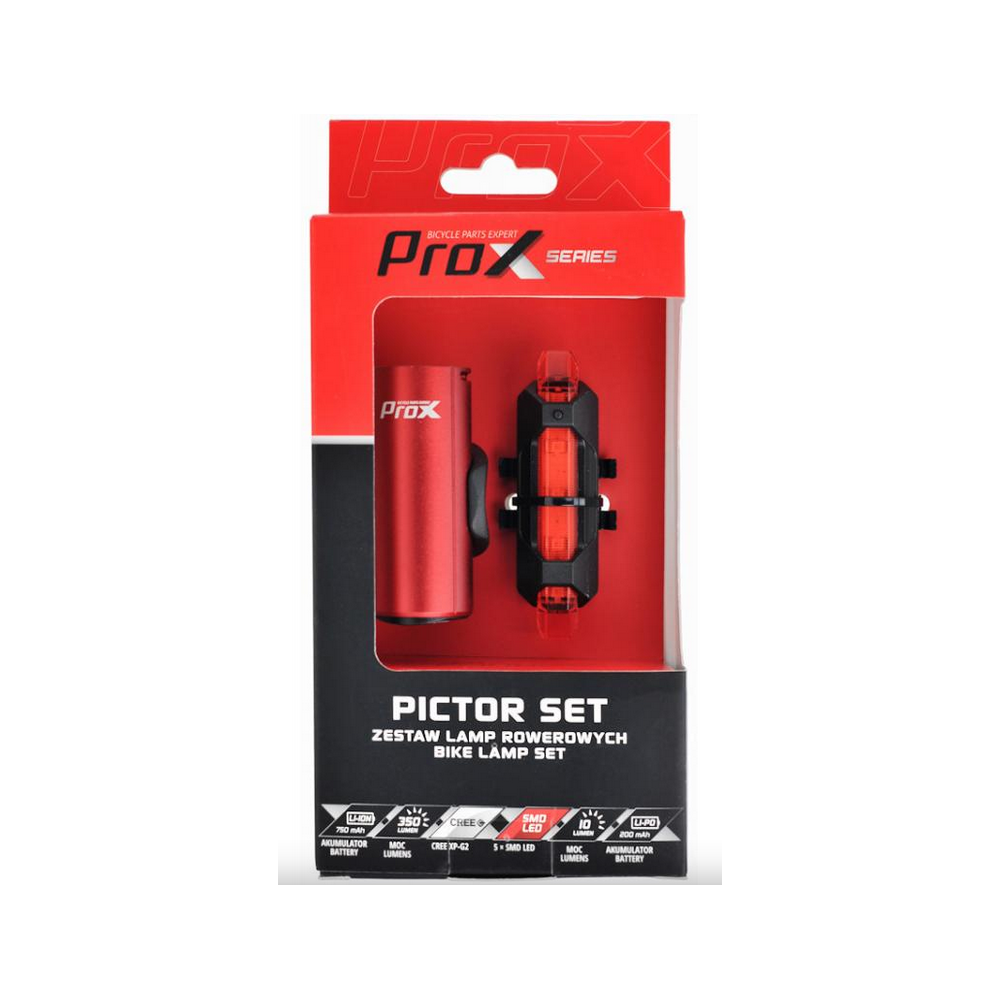 PROX PICTOR SET Lampy Rowerowe