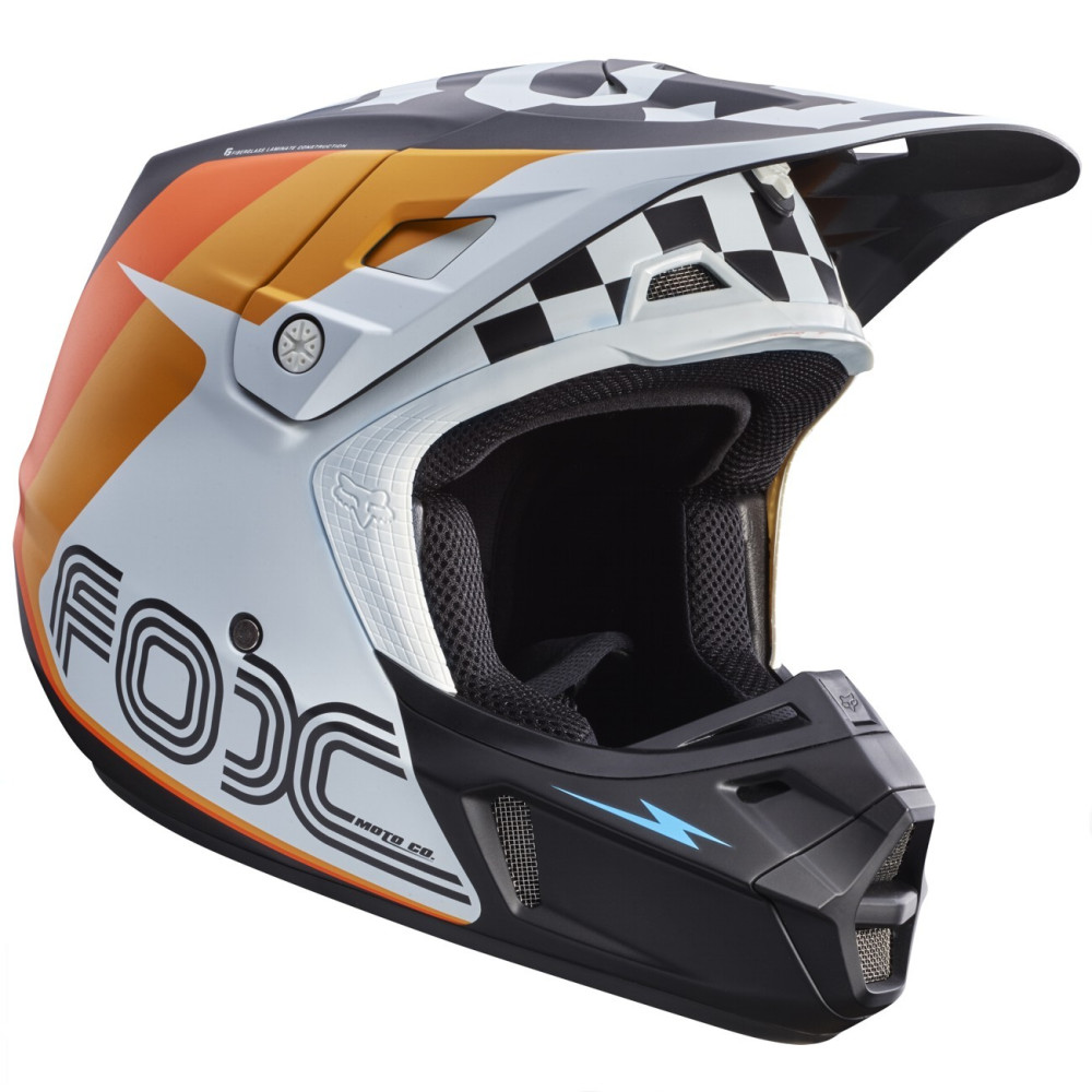 FOX V-2 ROHR TEAL Kask motocyklowy cross/enduro