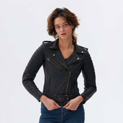 OZONE RAMONES MODERN LADY Kurtka Motocyklowa Skóra