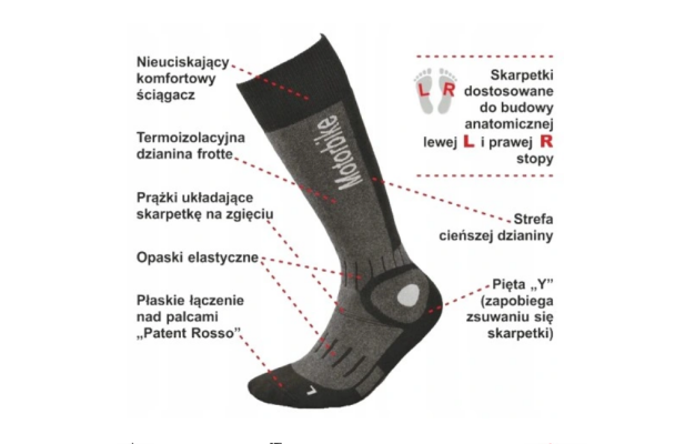 MOTORBIKE DEODORANT Skarpety Motocyklowe Czarne