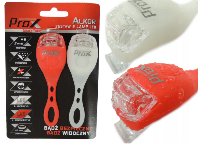 PROX ALKOR Zestaw 2 Lamp Rowerowych LED
