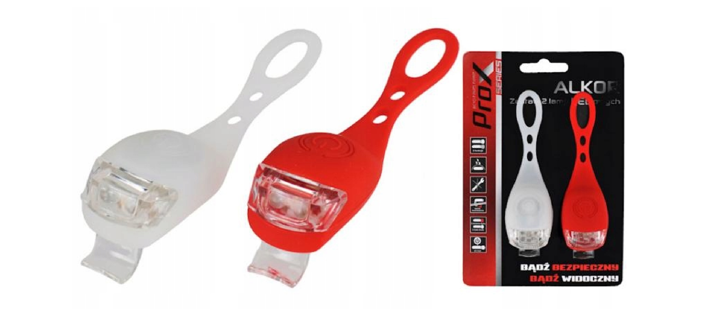 PROX ALKOR Zestaw 2 Lamp Rowerowych LED