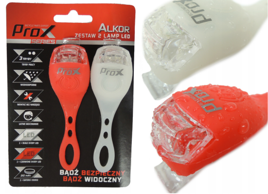 PROX ALKOR Zestaw 2 Lamp Rowerowych LED