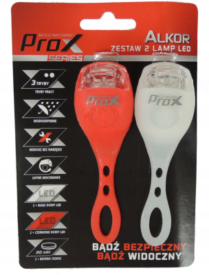 PROX ALKOR Zestaw 2 Lamp Rowerowych LED