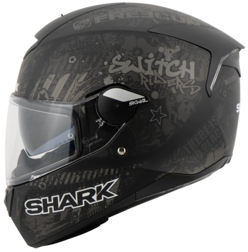 SHARK SKWAL SWITCH RIDERS 2 CZARNO-SIWY WZÓR MAT XL