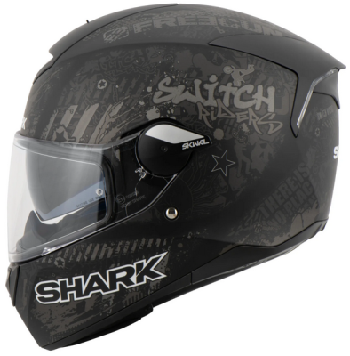 SHARK SKWAL SWITCH RIDERS 2 CZARNO-SIWY WZÓR MAT XL