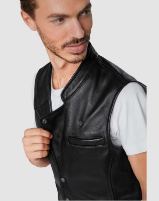 DETLEV LOUIS DL-SM-4 Kamizelka Motocyklowa Skórzana