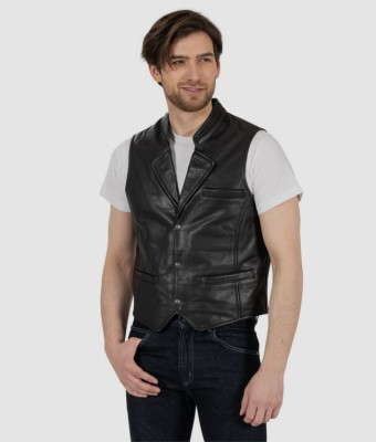 DETLEV LOUIS DL-SM-4 Kamizelka Motocyklowa Skórzana