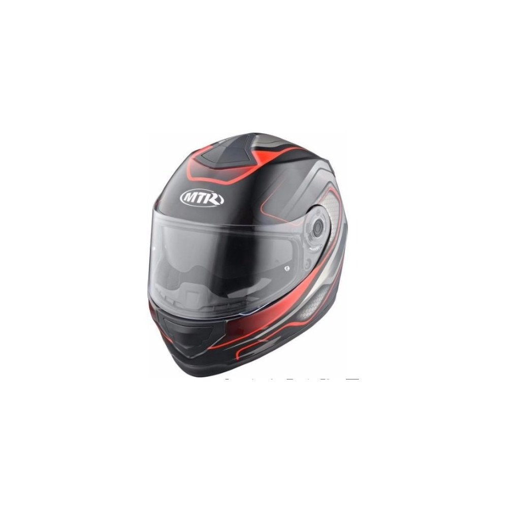 KASK MTR S-10 CZARNO CZERWONO SZARY POŁYSK L OUTLET